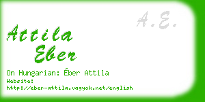 attila eber business card